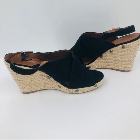 Madeline Stuart women’s black wedge sandals 8M - Picture 6 of 9